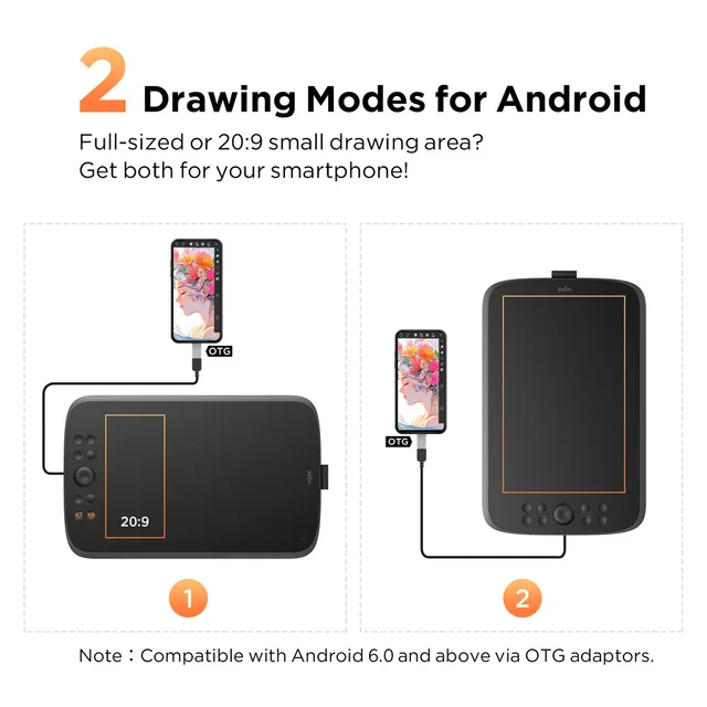 UGEE M908 Drawing Tablet 10 inch Graphics Tablet with 8 Hot Keys Scroll Wheel Drawing Pad Compatible for Windows Mac Android 5