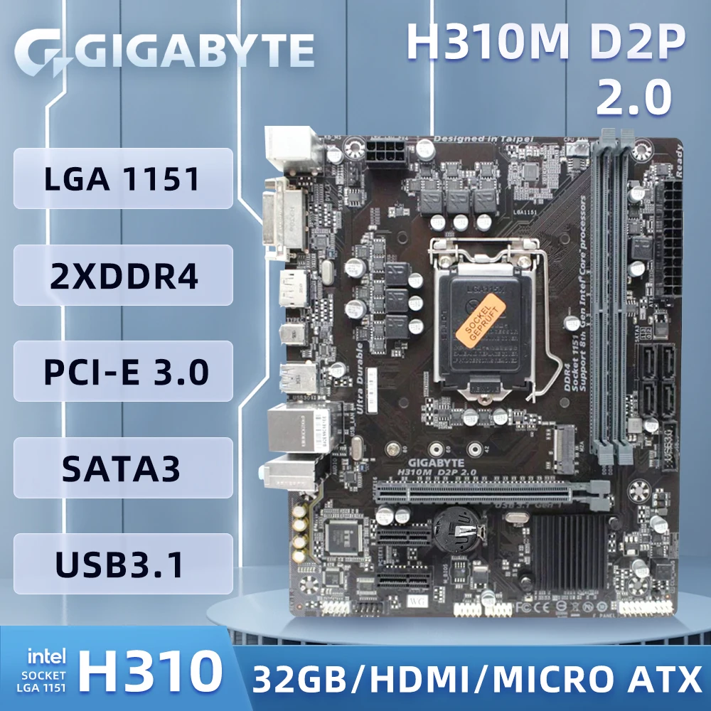 GIGABYTE-H310M-D2P-Motherboard-Intel-H310-chipset-LGA-1151-Support-for ...