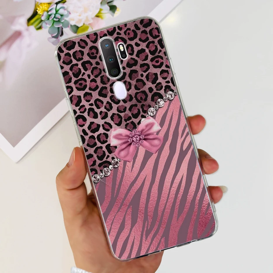 Stylish Painted Clear Silicone Phone Case, Soft Protective Cover
