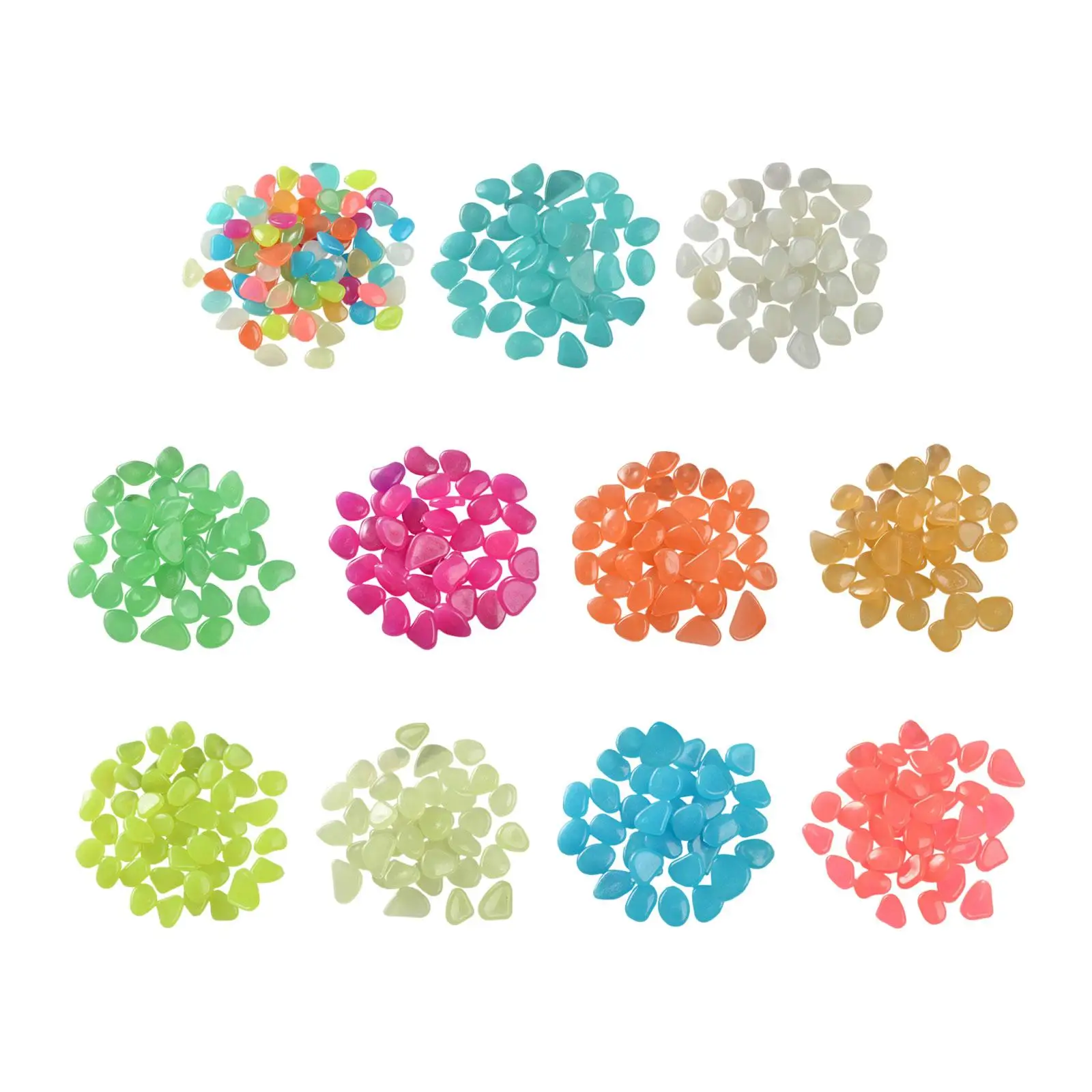 

50Pcs Glow in The Dark Rocks Ornament DIY Crafts Luminous Stones Pebbles for