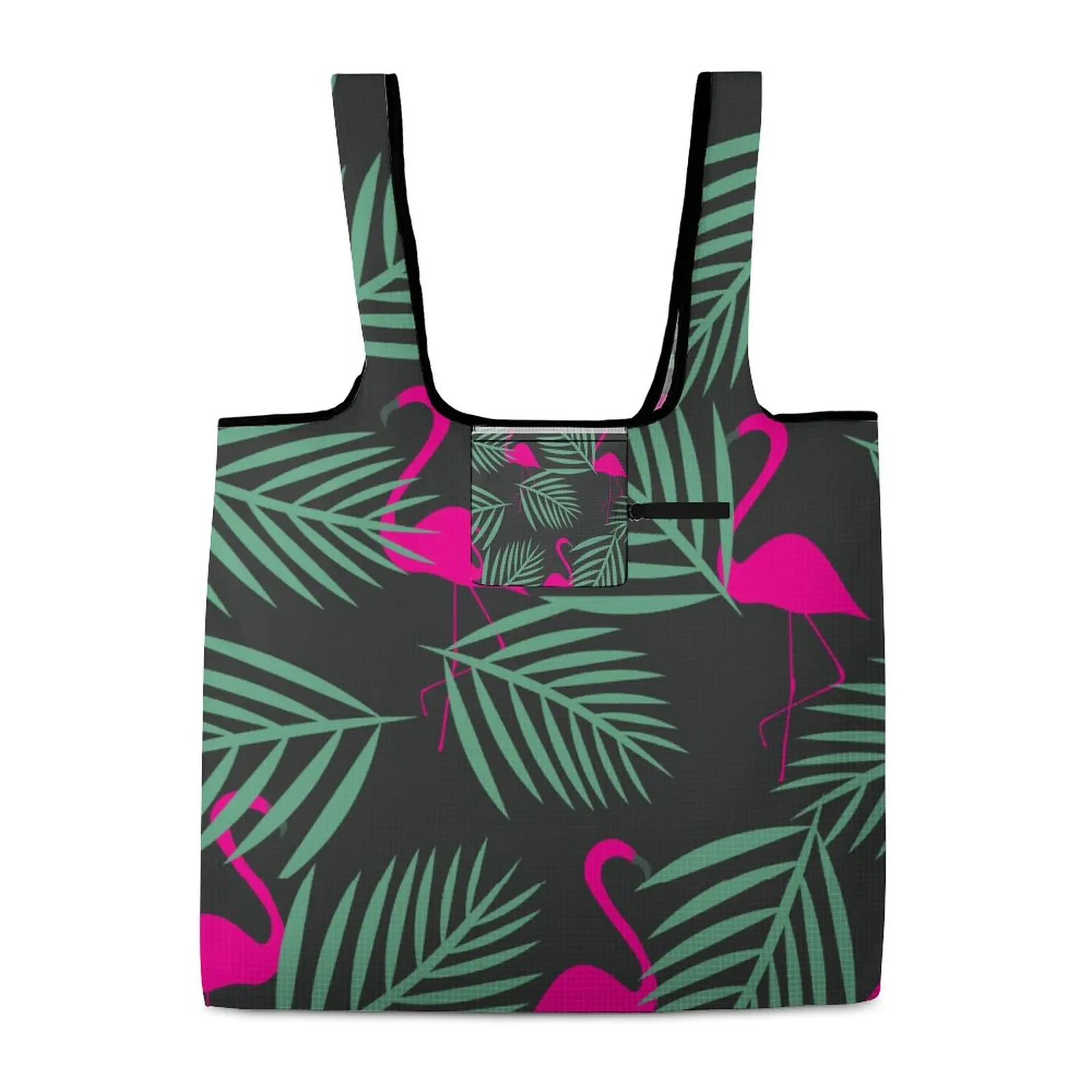 Customized Patterns Portable Tote Bag Plain Cloth Large Capacity Zipperless Lightweight Waterproof  Bag Shopping Beach Bag
