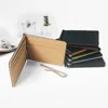 1PC Leather Men Money Clips Metal Solid Wallets Credit Dollar Purses ID Credit Card Purse Cash Holder With a Metal Clamp 2