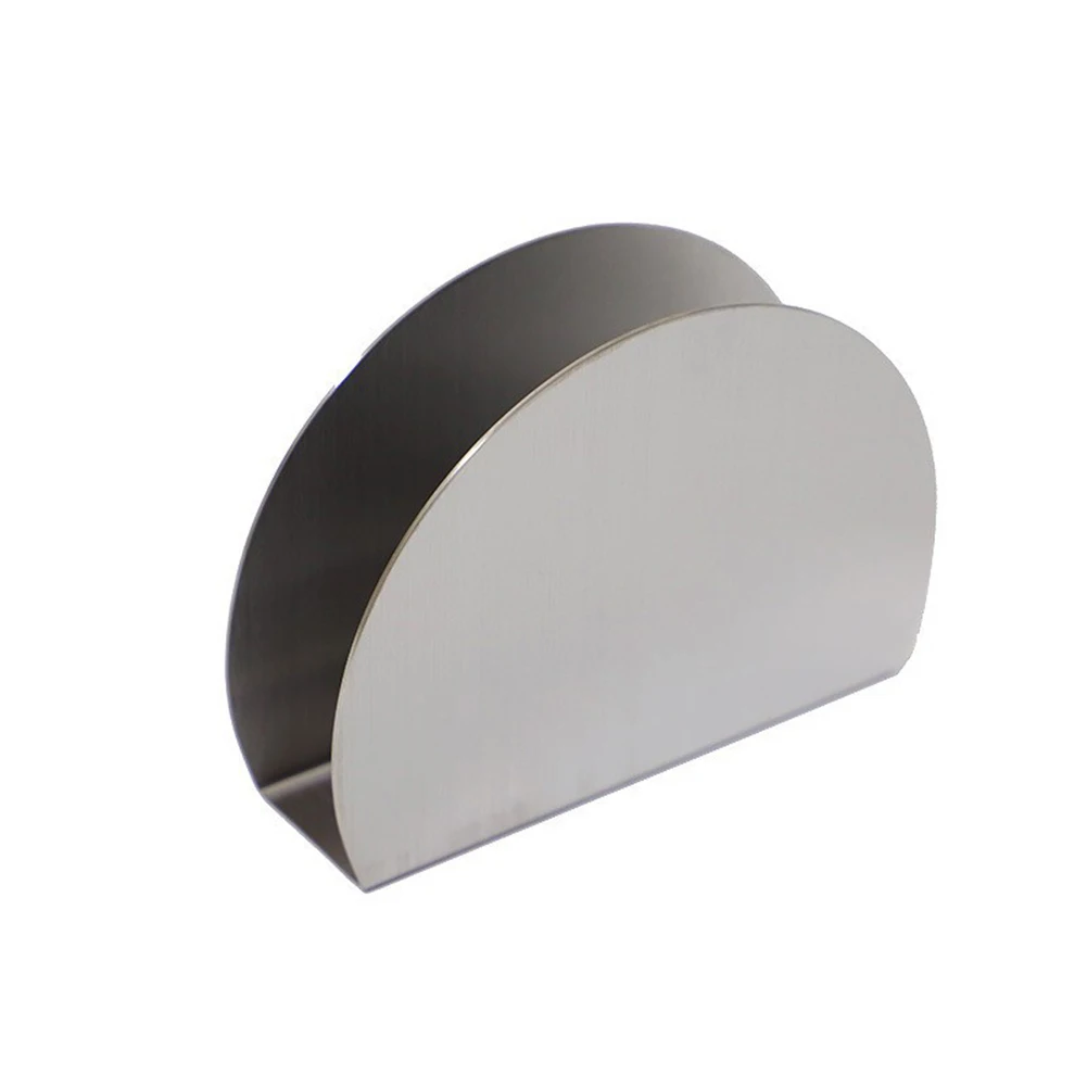 

1PCS Stainless Steel Table Napkin Holder Half Round Tissue Dispenser For Home Wedding Party Decorations Kitchen Accessories