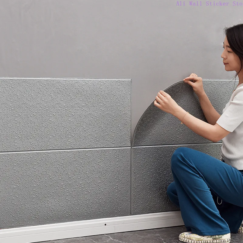 

3D 3d wall paste imitation diatom mud wallpaper self-adhesive waterproof bedroom wallpaper solid color wall renovation stickers