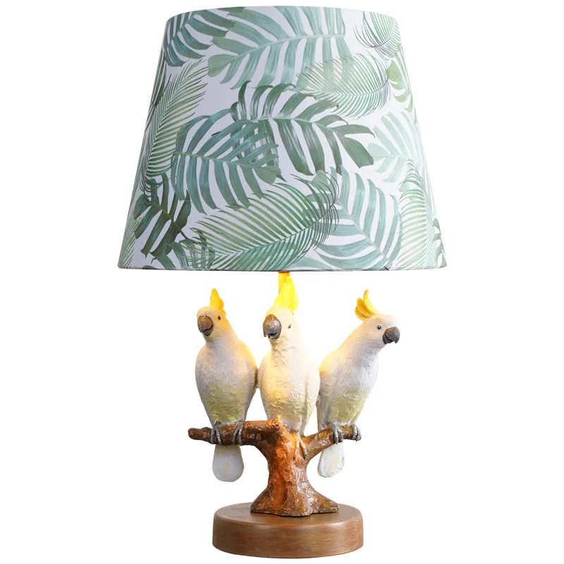

decorative table lamp warm color living room study desk bedside lamp creative bird night light