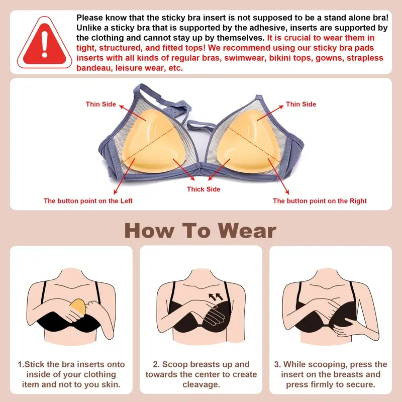 Snowy Reusable Sticky Silicone Breast Inserts