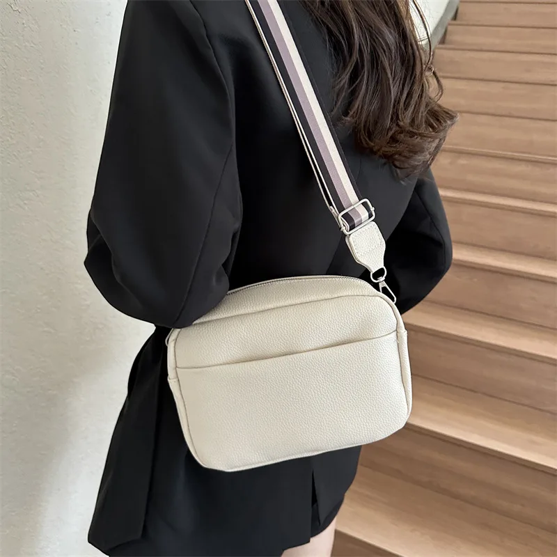 

Fashion Women's Bag New Cross-border Solid Color PU Crossbody Bag Women's Single Shoulder Small Square Bag