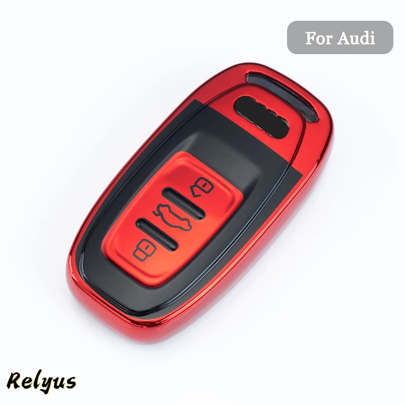 TPU Soft Car Key Case Cover Shell For Audi A1 A3 A4 A5 A6 A7 A8 Q3 Q5