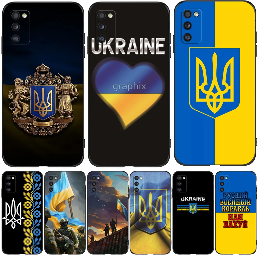 Per Samsung Galaxy A41 Custodia 6.1 "Cover In Silicone Per Samsung A41 Galaxya41 A 41 A415 Custodia In Tpu Nero Love Ucraina Flag
