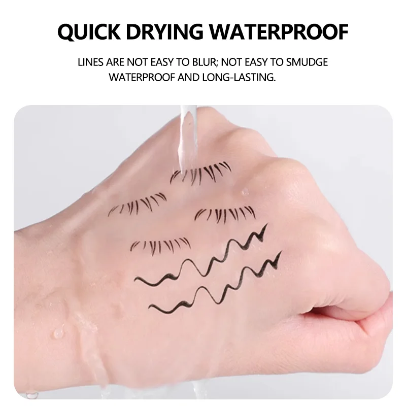 ZVEV Lazy Lower Eyelash Stamp Eyeliner Waterproof Sweatproof Combo Pack No Color Loss 2-in-1 Beginner Convenient 4
