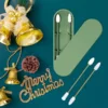 2Pcs Silicone Reusable Cotton Swab Earpick Kit With Box Portable Double Headed Soft Makeup Swab Ear Cleaning Set 3