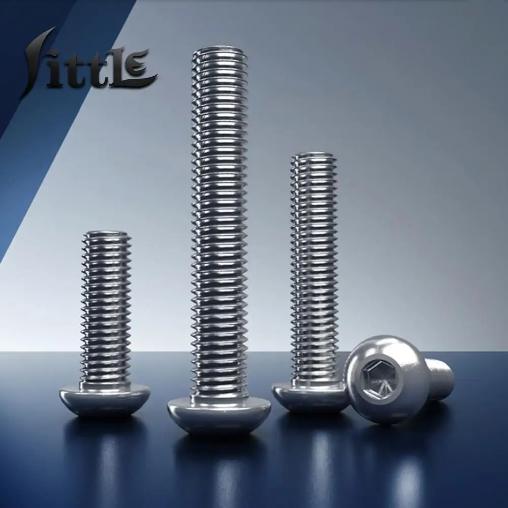 

100 Pcs M1.6 x 3/12mm Pan Head Socket Socket Head 304 Stainless Steel Half Round Cup Head Countersunk Head Screws tornillos