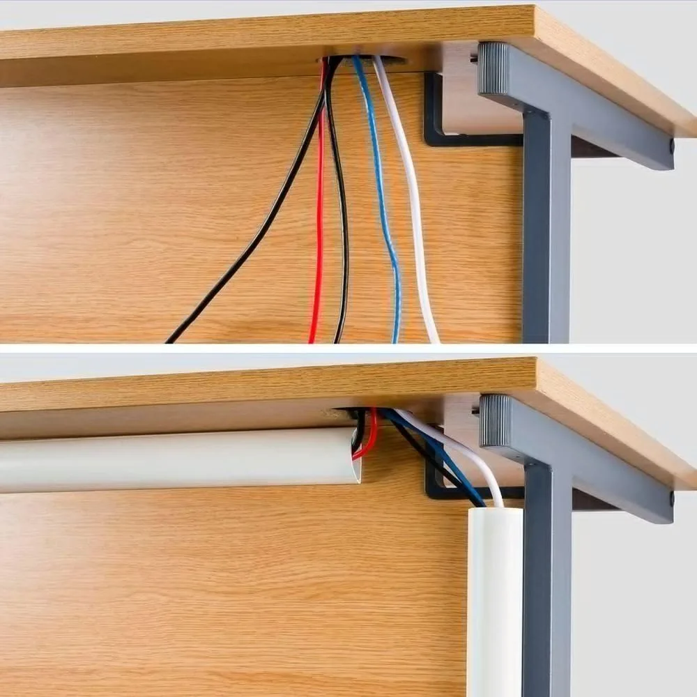 Self-Adhesive Arc Slot Floor Cord Cover Cord Protector Extension Wiring Duct Protector Electric Wire Slot Cable Concealer Manage