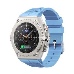 Luxury Modification Kit with Metal Case & Rubber Band for Watch 8 Classic 46MM (Ti - U)