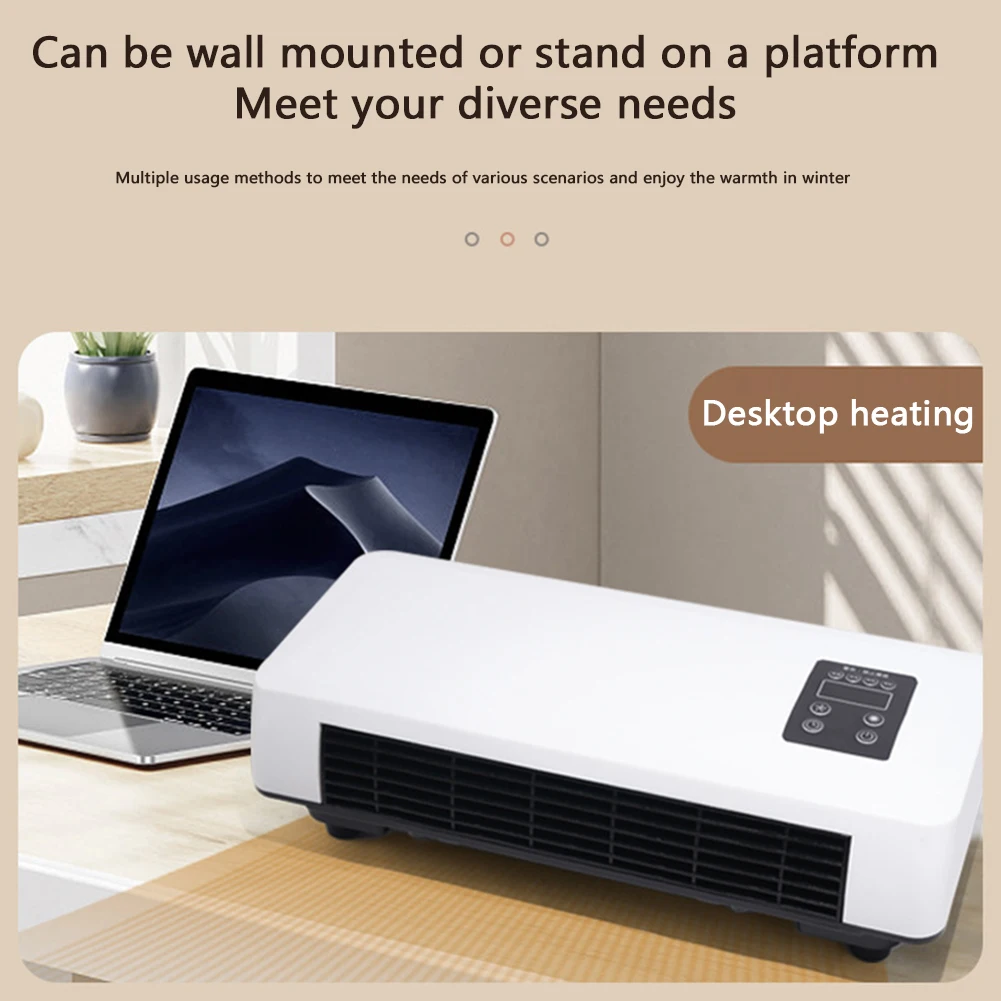 Remote Control Electric Cooling Heating Machine Mini Air Conditioner Quiet Energy-Efficient Wall Space Heaters for Living Room