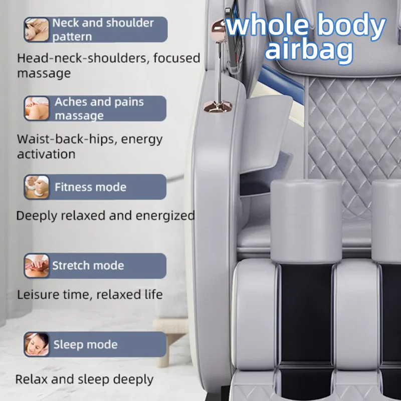 Three Year Warranty Home 4D Heating Massage Chair Multifunctional Full Body Airbag Wrapped Zero Gravity 3D Office Sofa 6