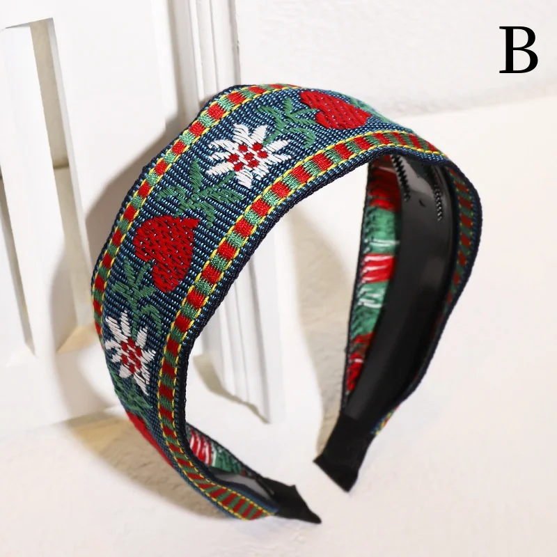 4 Piezas De Diadema Bohemia Bordada A Mano Con Flores Bohemias, Diademas Anchas De Estilo étnico Vintage Para Mujeres Y Niñas, Accesorios Para El Cabello | En Línea
