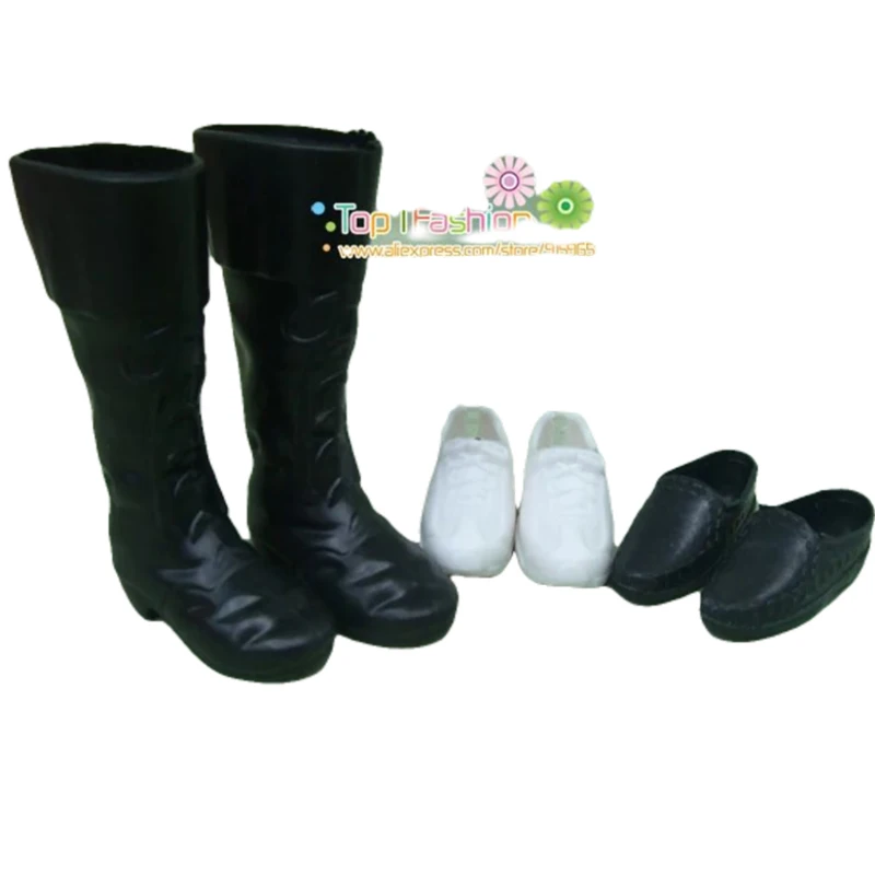 3 Paia/Lotto Stivali Scarpe Per Barbie Doll Boy Friend Ken Doll Shoes
