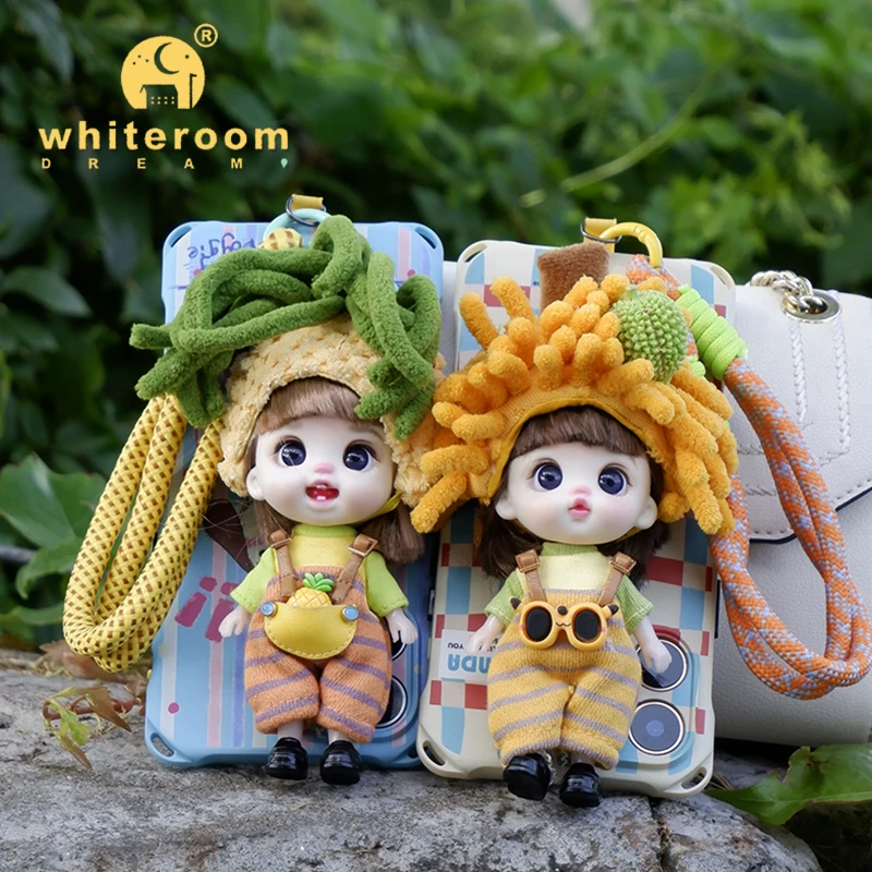 13cm Bjd Doll Pocket Mini Blyth Girl Doll Barbi Cry Baby Ball jointed For Girls Mobile phone Decoration