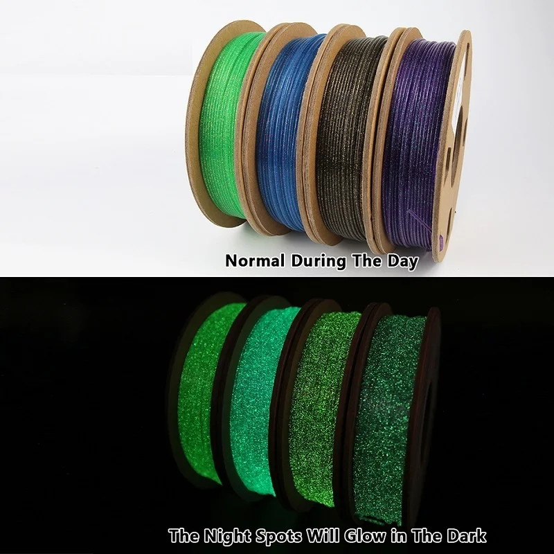 어두운 필라멘트의 3D PLA 글로우 1kg 500g 빛나는 필라멘트 PLA 1.75mm 3D 인쇄 플라스틱 재료 filamento impresora 3d