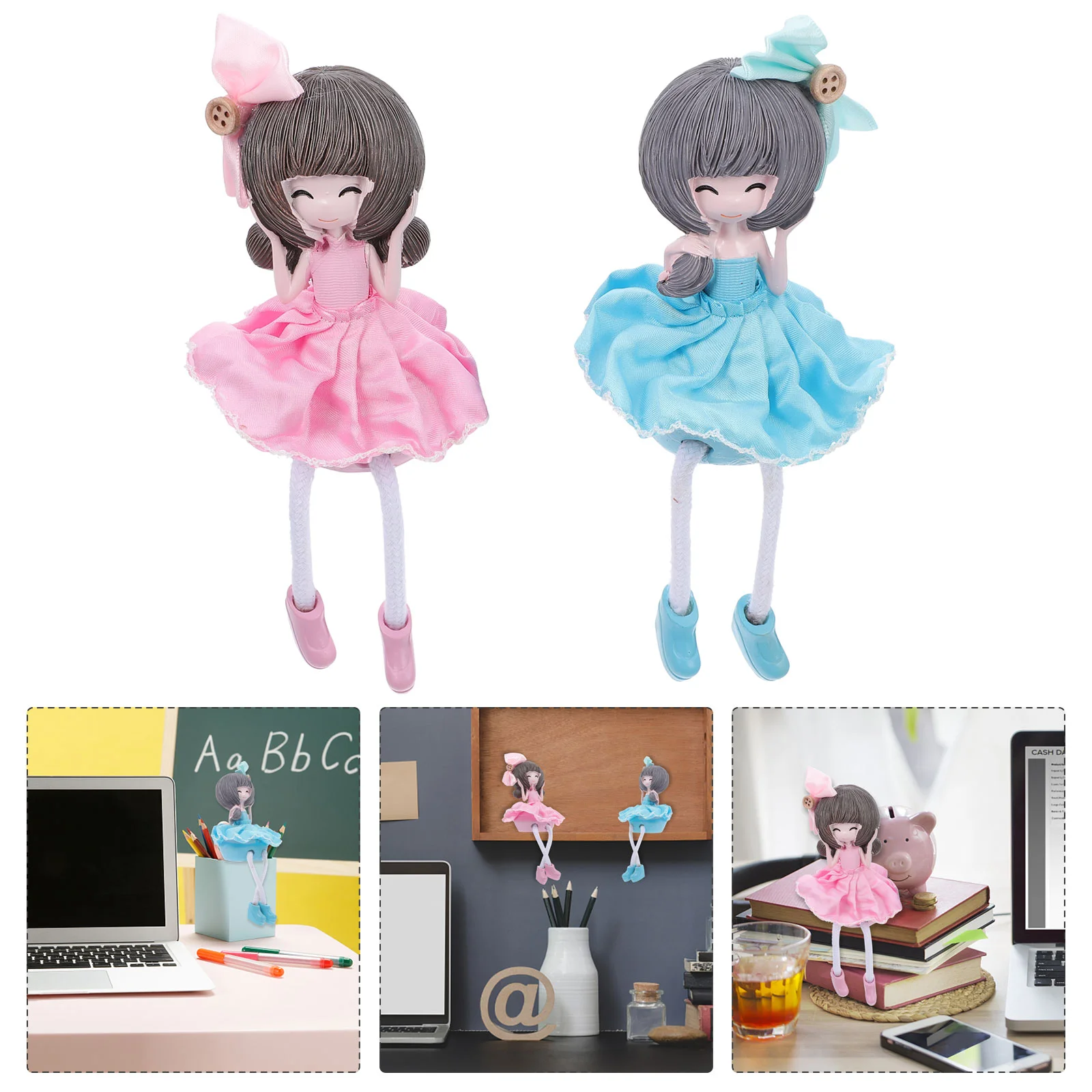 

2 Pcs Miniature Flower Fairy Girl Automotivearts & Crafts Accessories Cloth Hanging