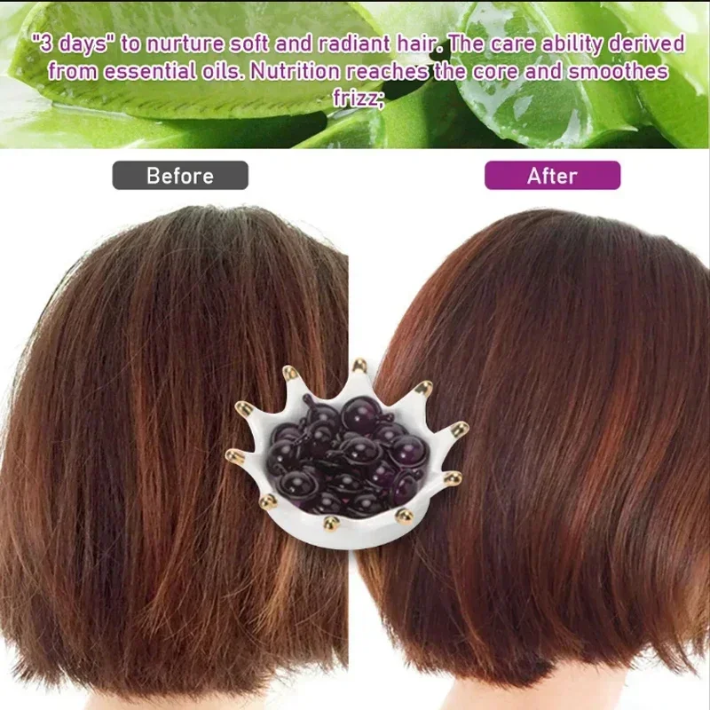 Hair Vitamin Capsule Keratin Oil Fast Restore Soft Smooth Shiny Hair Care Nourish Repair Damaged Splitting Treatment
