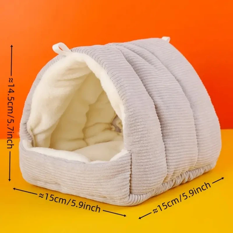 Parrot Nest Warm Bird Nest House Shed Hut Hanging Hammock Cage Accessories Plush Hideaway Small Pet
