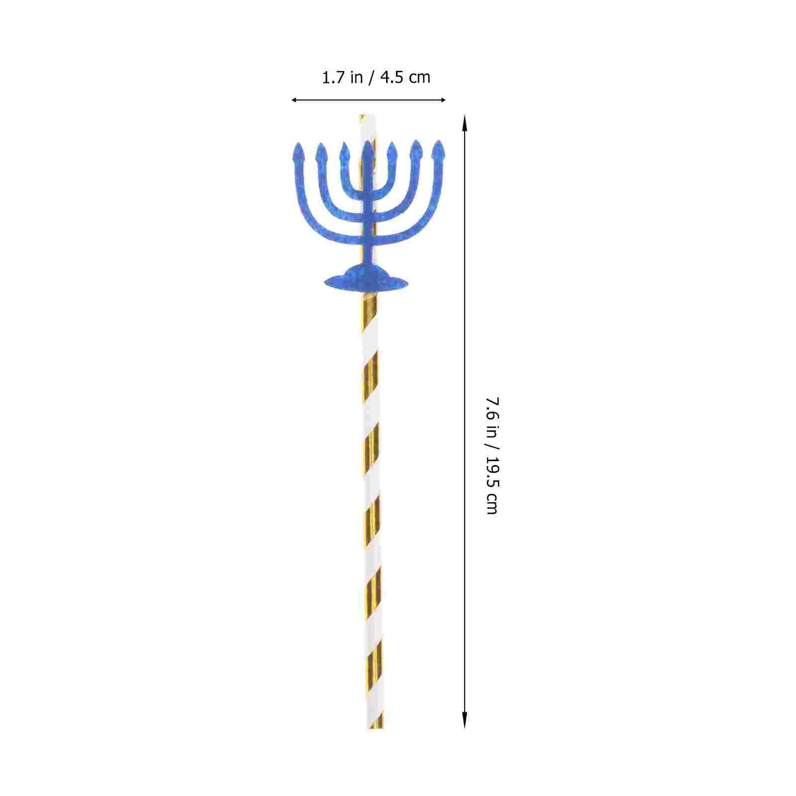 20 Pcs Dining Table Hanukkah Decoration Menorah Straws Paper Reliable Drinking Party