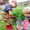 Cartoon Children Fun Labor Protective Gloves Gardening Pulling Grass Picking Dish Thickened Wear-Resistant Non-Slip Latex Gloves 2
