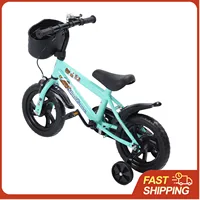 Vélo pour enfants de 12 pouces avec roues d'apprentissage pour les enfants de 2 à 6 ans, cadre en acier à haute teneur en carbone, siège et guidon réglables 1