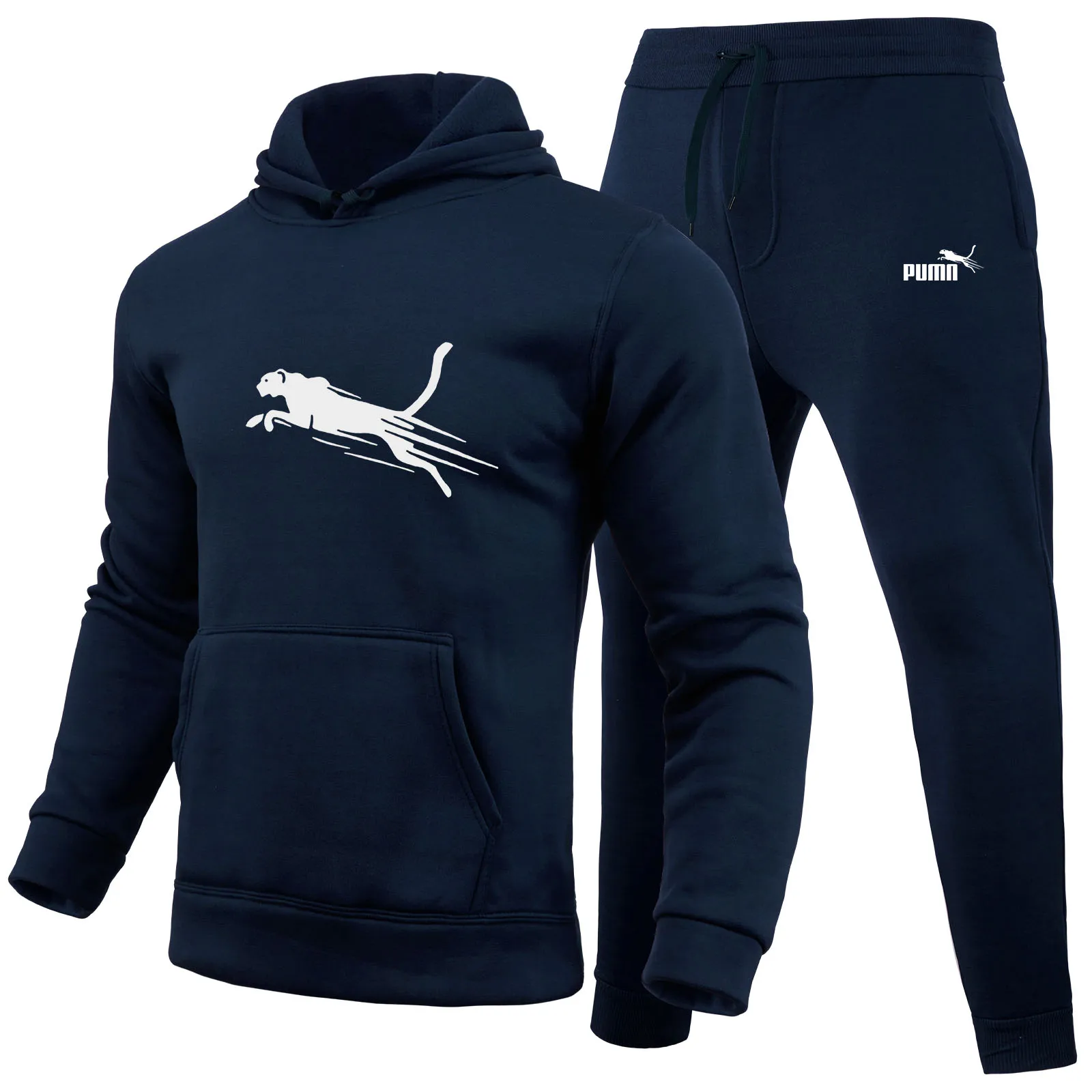 thumbnail image 1 of Conjunto de ropa deportiva de lujo para hombre, Sudadera con capucha y pantalones para correr, para actividades al aire libre, novedad de 2024, 1 of 5