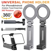 Universal Magnetic Phone Holder Travel Essentials Flexible Rotation Hands-Free Airplane Phone Mount for phone