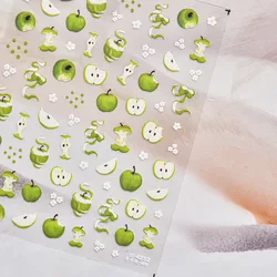 Vibrant Jelly Tomato Nail Art Stickers - Glitter Bowknot and Star Kawaii Fruit Decals (To4232)