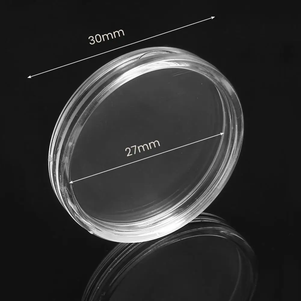 Acrylic Clear Souvenir Coin Capsules for Award Ceremony Coin Capsules 100Pcs Round Shaped 27mm Creative for Award Ceremony 5