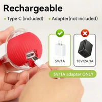 Jouet interactif pour chien et chat, boule roulante automatique, fausse queue, jouet électrique intelligent Rechargeable pour animaux de compagnie, entraînement pour chien et chat, imiter la souris 2