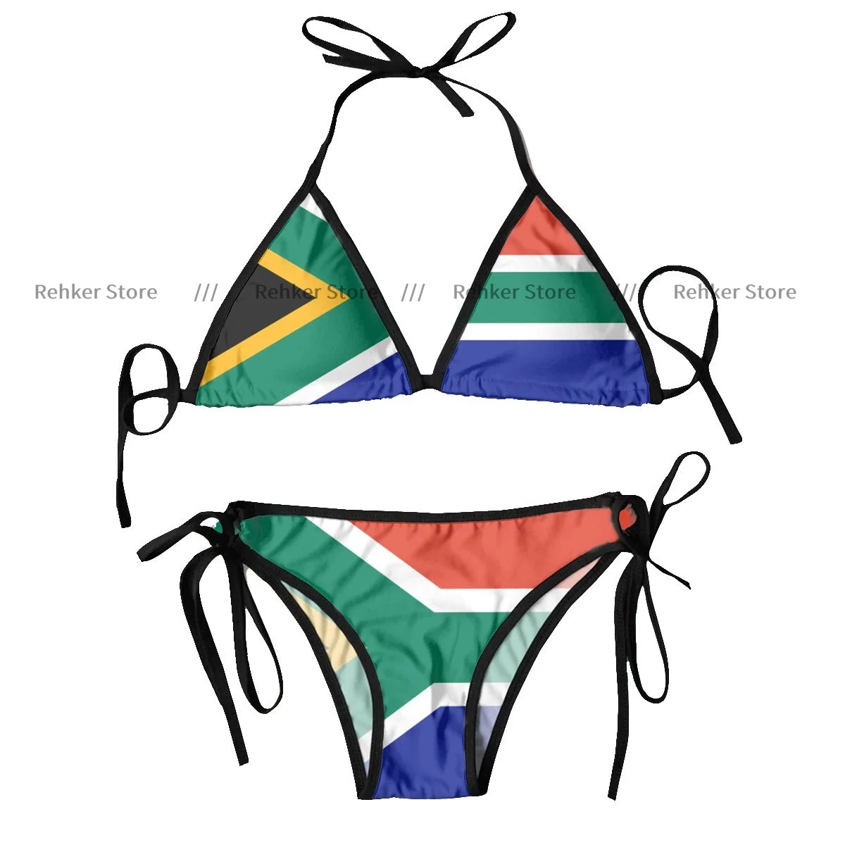 Sexy Bikini Women Swimsuit Two Piece Swimwear South Africa Flag Bathing Suit Beachwear