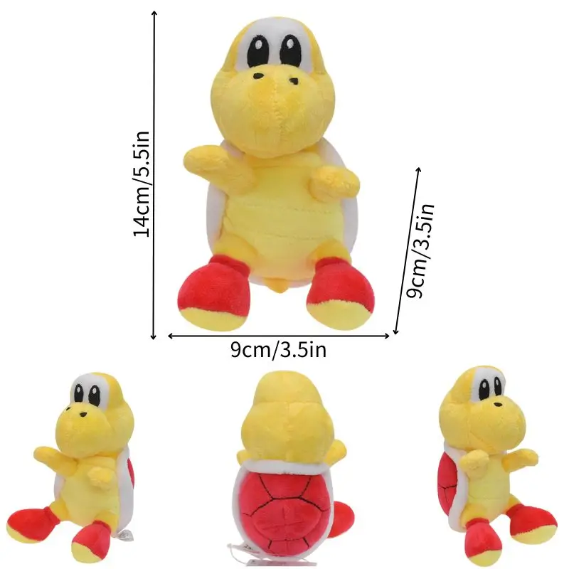 thumbnail image 1 of Kawaii Mario Bros Ice Fire Flower Anime Figure Soft Plush Toy Cute Koopa Troopa Boo Red Toad Peluche Dolls Gift, 1 of 5