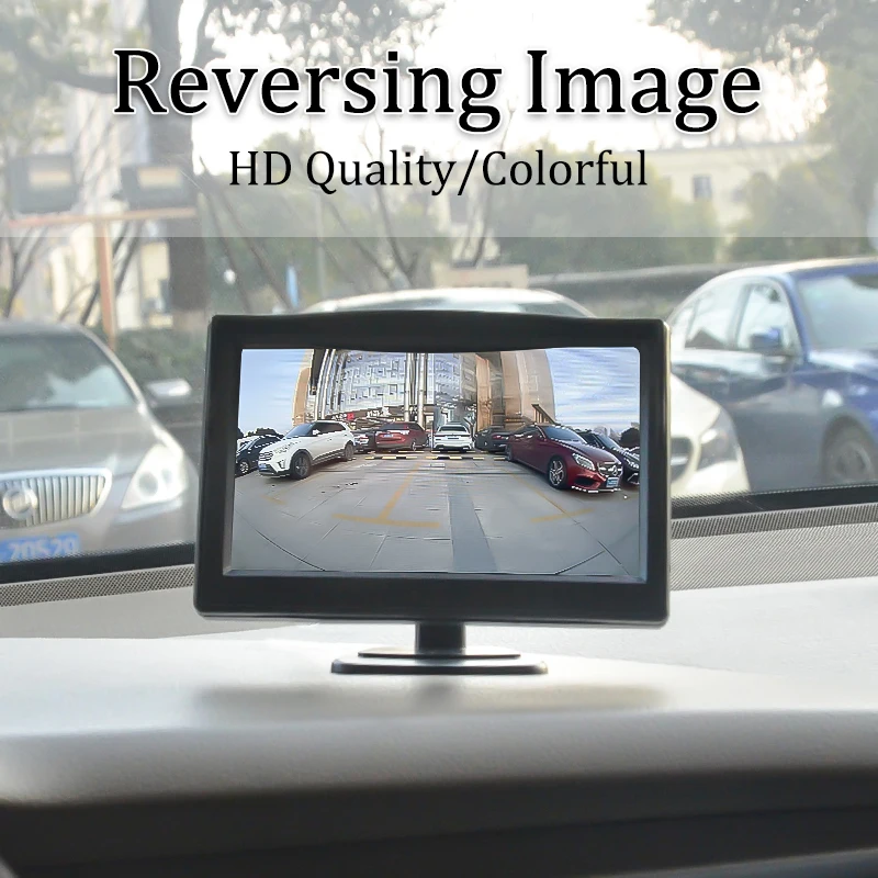 Monitor per Auto HIPPCRON da 4,3 Pollici, Facile da Installare, Display HD per Retromarcia, Assistenza al Parcheggio Universale 12V - immagine 4