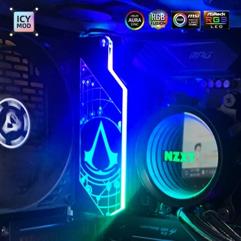 PC 케이스 IO 패널 맞춤형 MOBO MOD 미러 패널, AURA 워터 쿨러 맞춤형 5V3PIN ARGB 마더보드 조명 패널