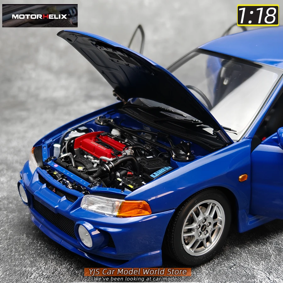 MOTORHELIX MH Diecast model 1:18 Mitsubishi Lancer Evolution IV 4 alloy car model sports car static decoration collection 