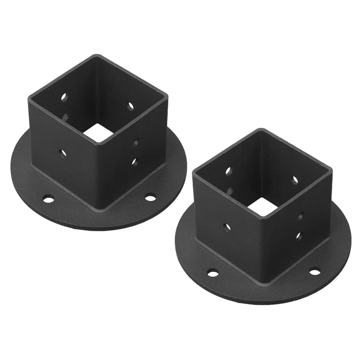 

2Pcs 2X2 Square Fence Pole Flange Base Pergola Post Base Brackets Kit,Heavy Duty Wall Mount Post Anchor Base Brackets