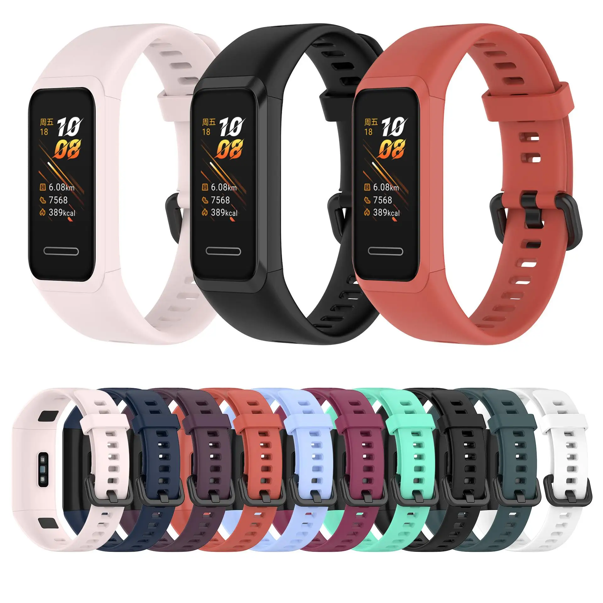 Sostituzione Del Cinturino Da Polso In Silicone Per Honor Band 5I Ads-B19/Huawei Band 4 Ads-B29 Smart Watch Bracciale Sport Wristband