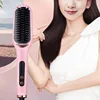 Negative Ion Electric Hair Straightening Comb Adjustable Anti-Scald Straightening Curling Dual Use Hair Styling Brush 1