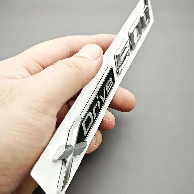 BMW X5 X7 XDrive 50d 55d 테일 외장 액세서리 로고 XDrive 50d 55d 배지 ABS 크롬 블랙 리어 트렁크 엠블럼 스티커