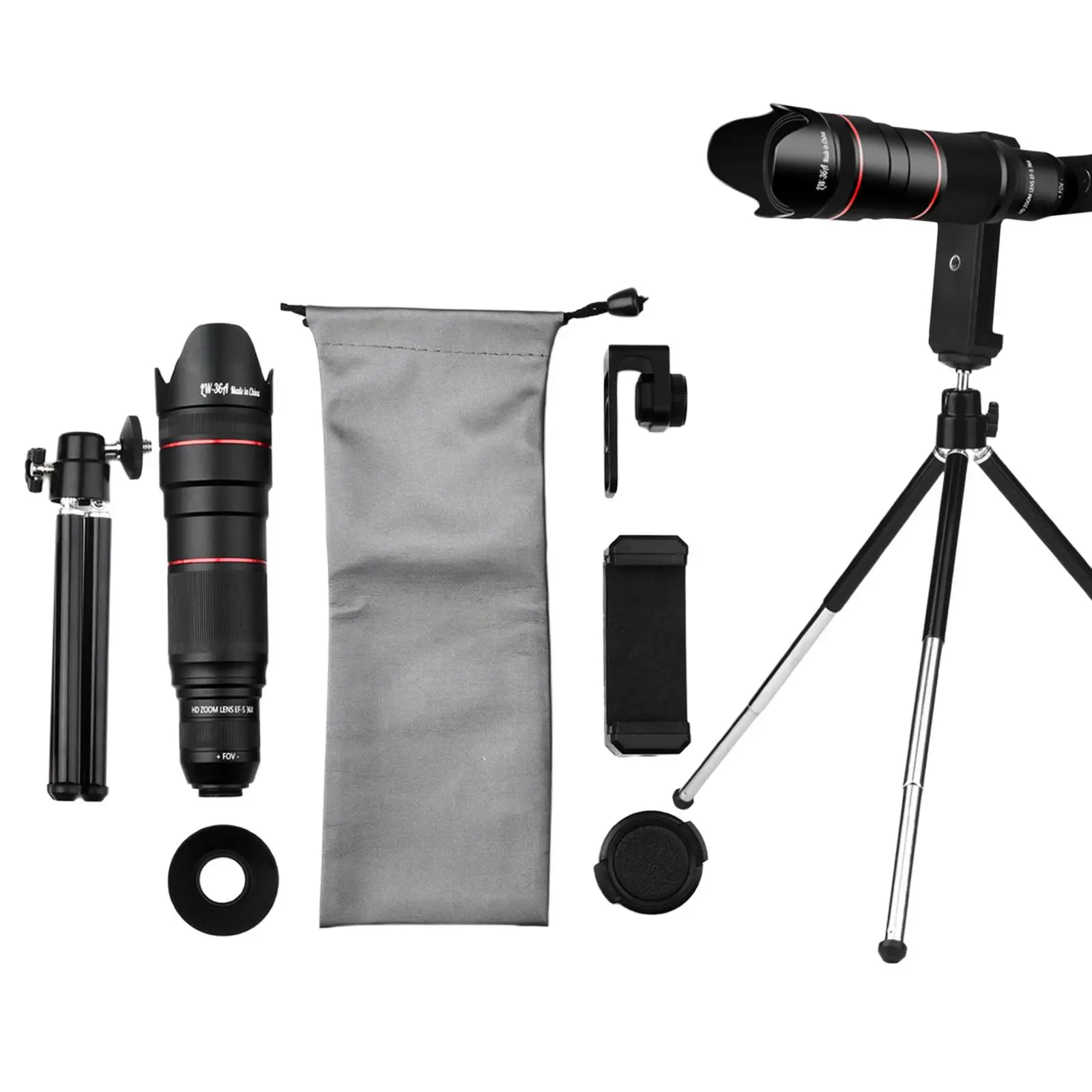 

Universal Mobile Phone Camera Lens Clip-On Telephoto Monocular Telescope