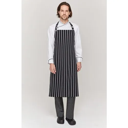 Pull Uniform Cook Black Over Thick Striped Boy Bib |