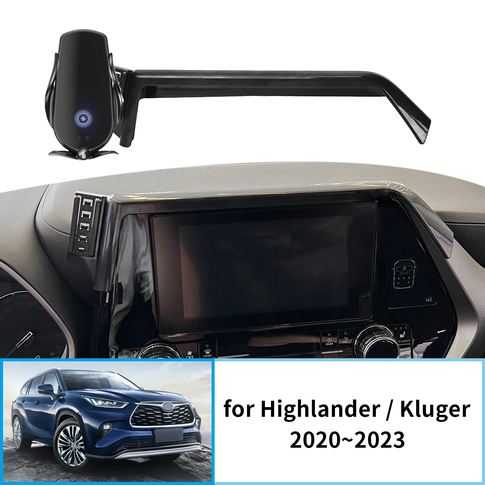 Car Mobile Phone Holder For Toyota Highlander Kluger ~ XU70 GPS Bracket Navigation Stand Auto Accessories phone holder,mobile phone holder