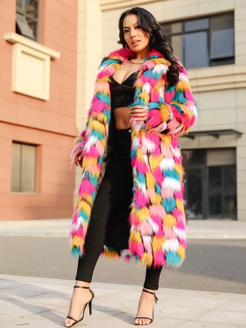 Patchwork Faux Fur Coat 3