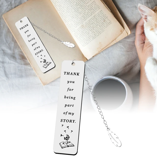 4 Pcs Metal Bookmarks Inspirational Bookmarks for Book Lovers Christmas  Gifts Graduation Gifts Teacher Appreciation Bookmark Thank You Gifts Book  Page