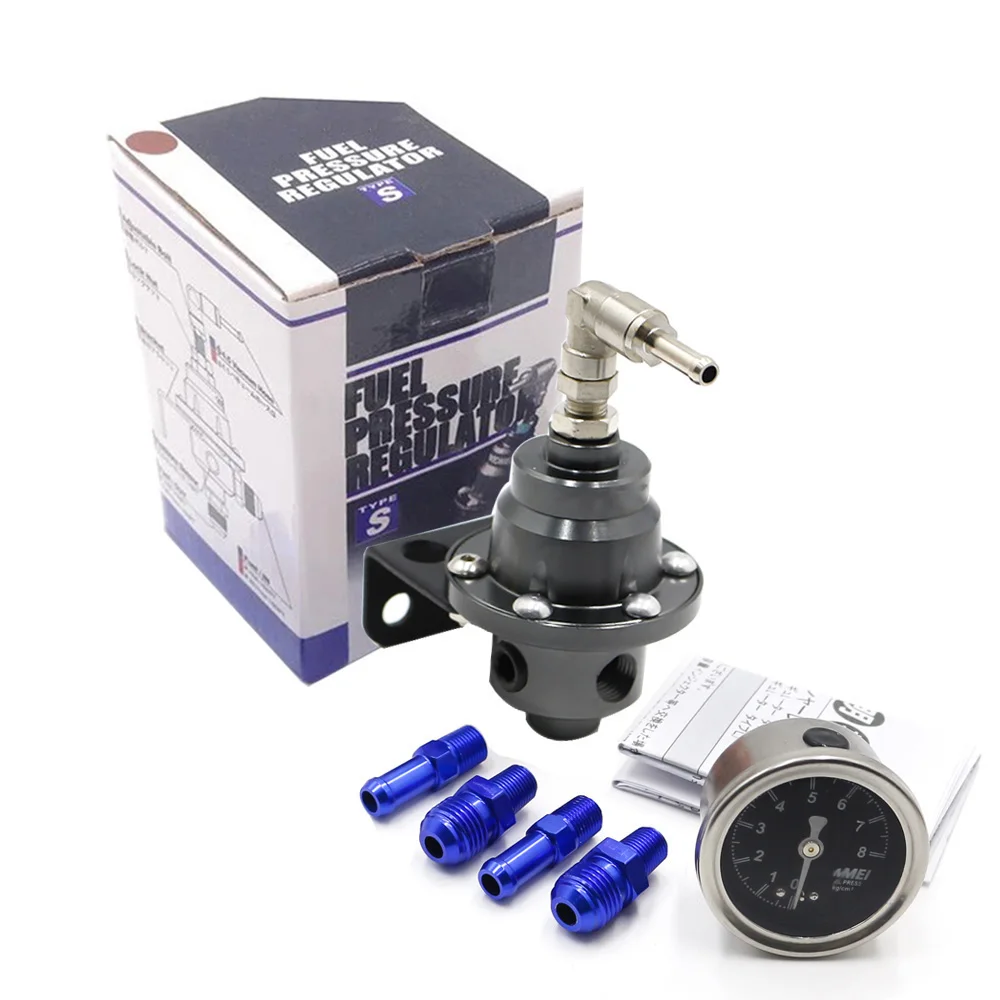 Universal Adjustable Fuel Pressure Regulator tomei type With gauge and